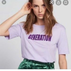 Sandro purple T-shirt generation 2